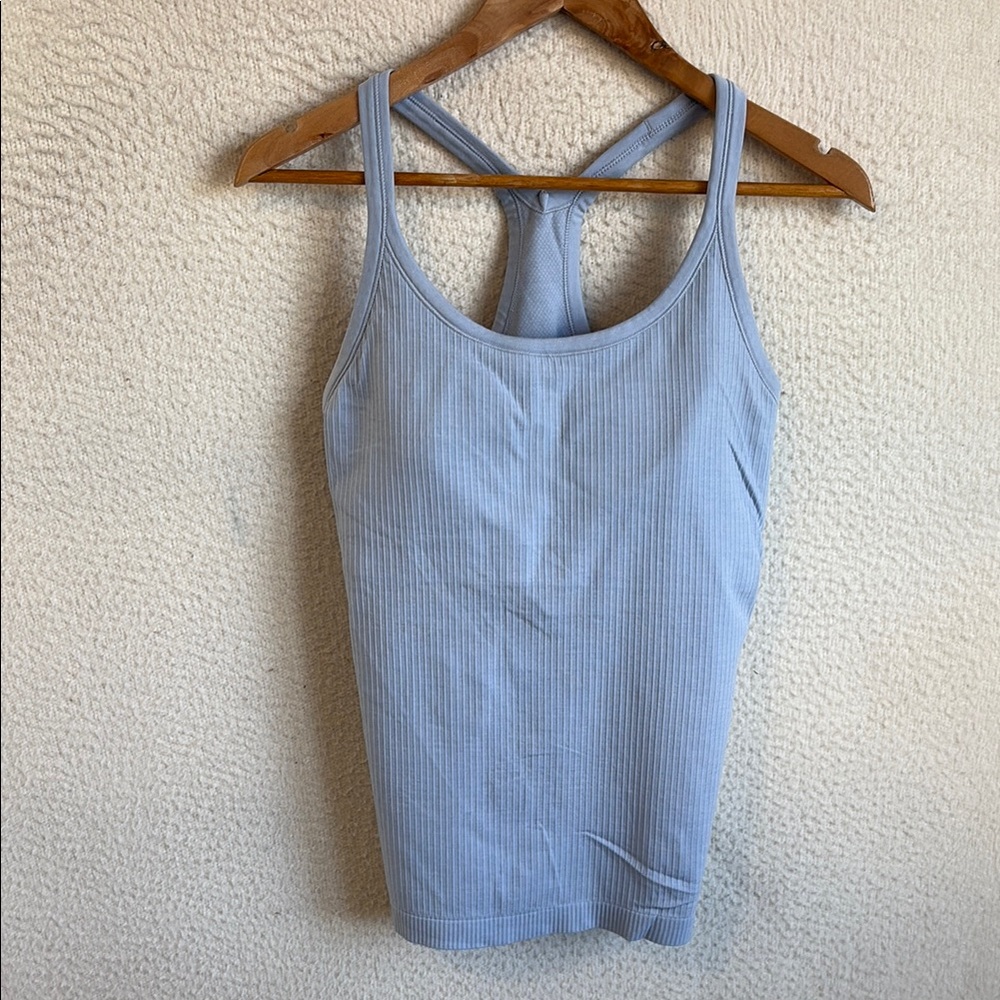 lululemon athletica Light Blue Ribbed Tank